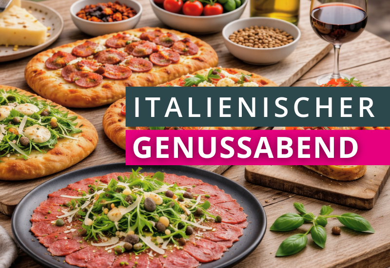 Werbung designs veranstaltungen italien Italienischer Genussabend Baumwipfelpfad